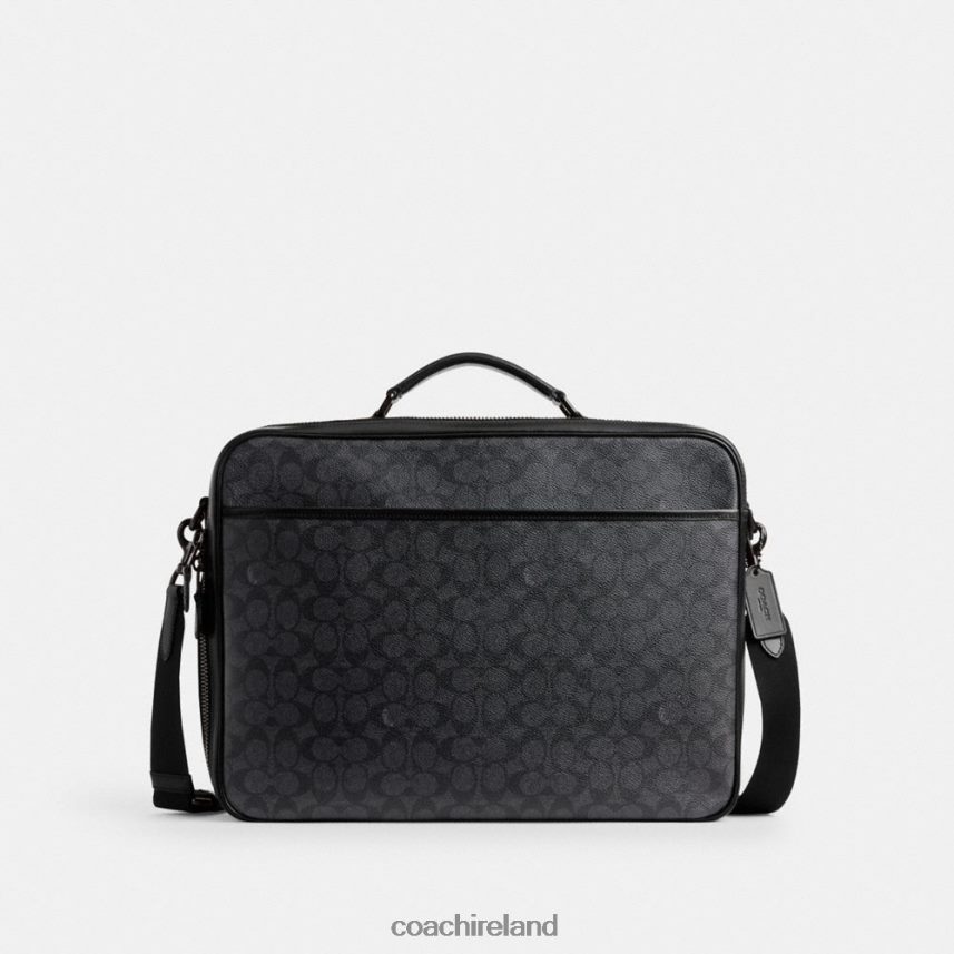 Coach Men GOTHAM CONVERTIBLE BRIEF IN SIGNATURE CANVAS CHARCOAL 80N2R2617