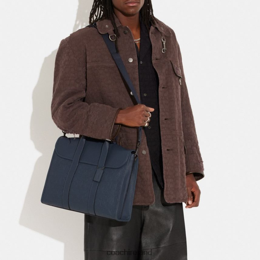 Coach Men GOTHAM PORTFOLIO IN SIGNATURE LEATHER DENIM 80N2R2623