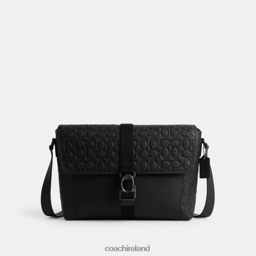 Coach Men BECK MESSENGER IN SIGNATURE LEATHER Black 80N2R2651