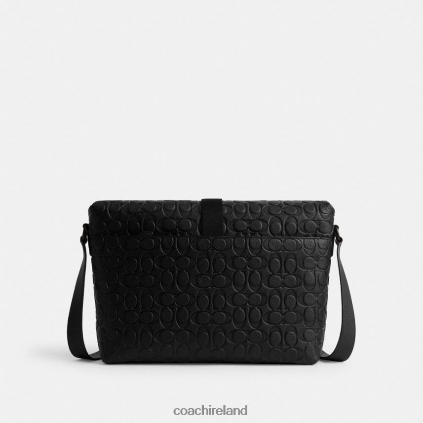 Coach Men BECK MESSENGER IN SIGNATURE LEATHER Black 80N2R2651