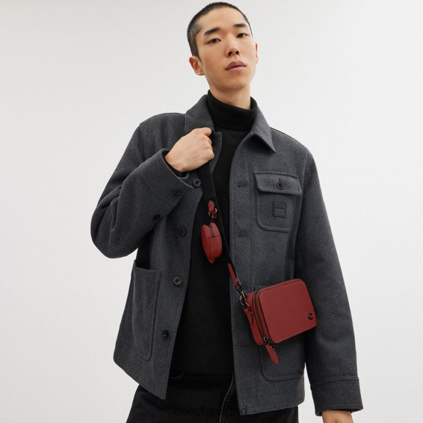 Coach Men CHARTER SLIM CROSSBODY Ruby Red 80N2R2649
