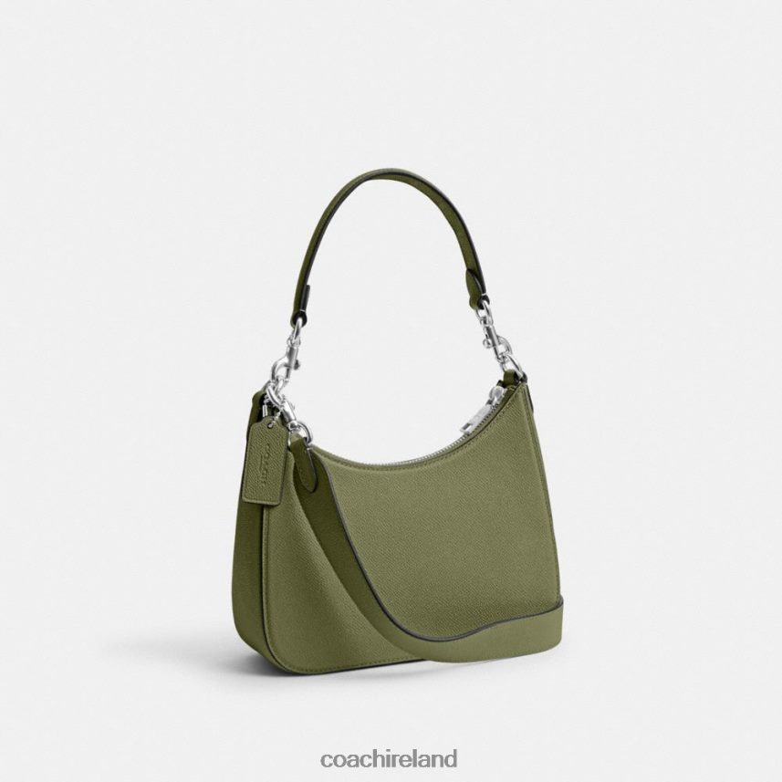 Coach Men HOBO CROSSBODY WITH SIGNATURE CANVAS MOSS 80N2R2646