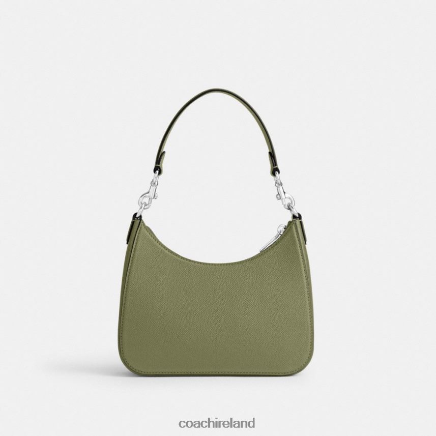 Coach Men HOBO CROSSBODY WITH SIGNATURE CANVAS MOSS 80N2R2646