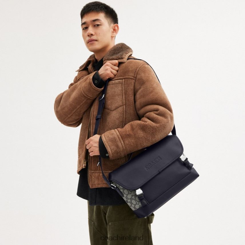 Coach Men LEAGUE BIKE BAG IN SIGNATURE JACQUARD Midnight Navy 80N2R2665