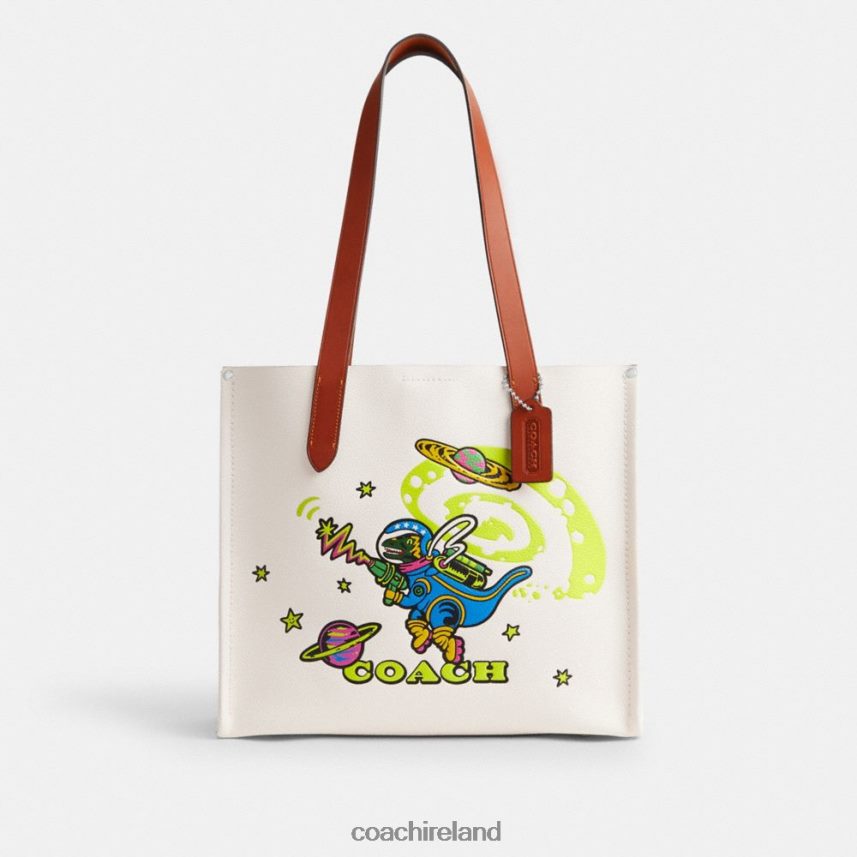 Coach Men COSMIC COACH RELAY TOTE 34 WITH REXY Chalk Multi 80N2R2633