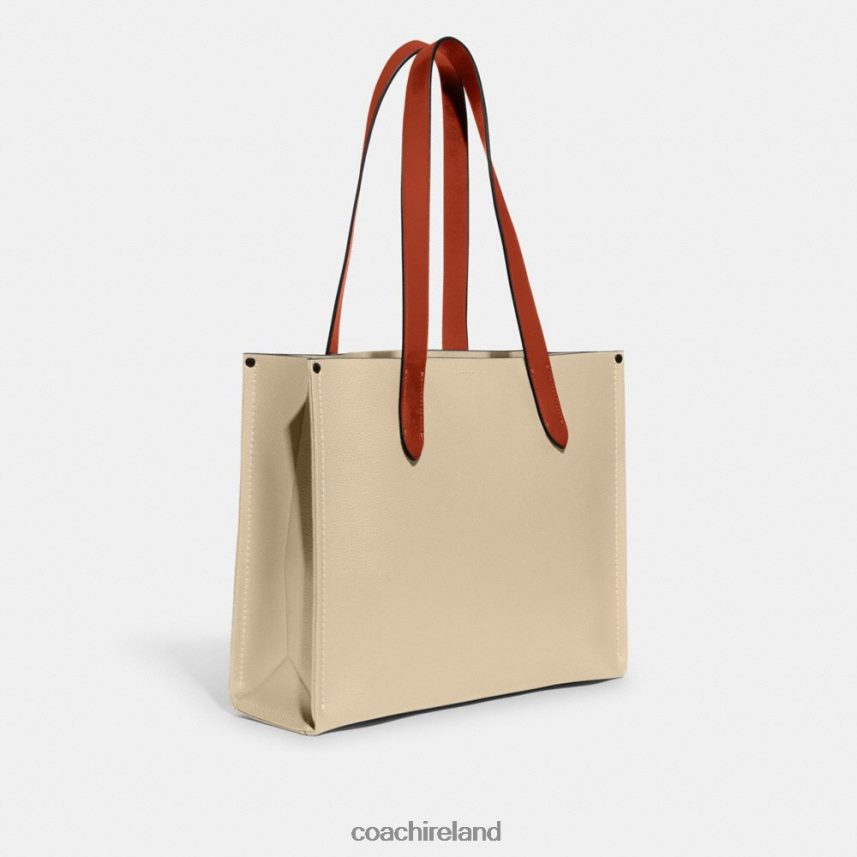 Coach Men RELAY TOTE 34 Ivory 80N2R2628
