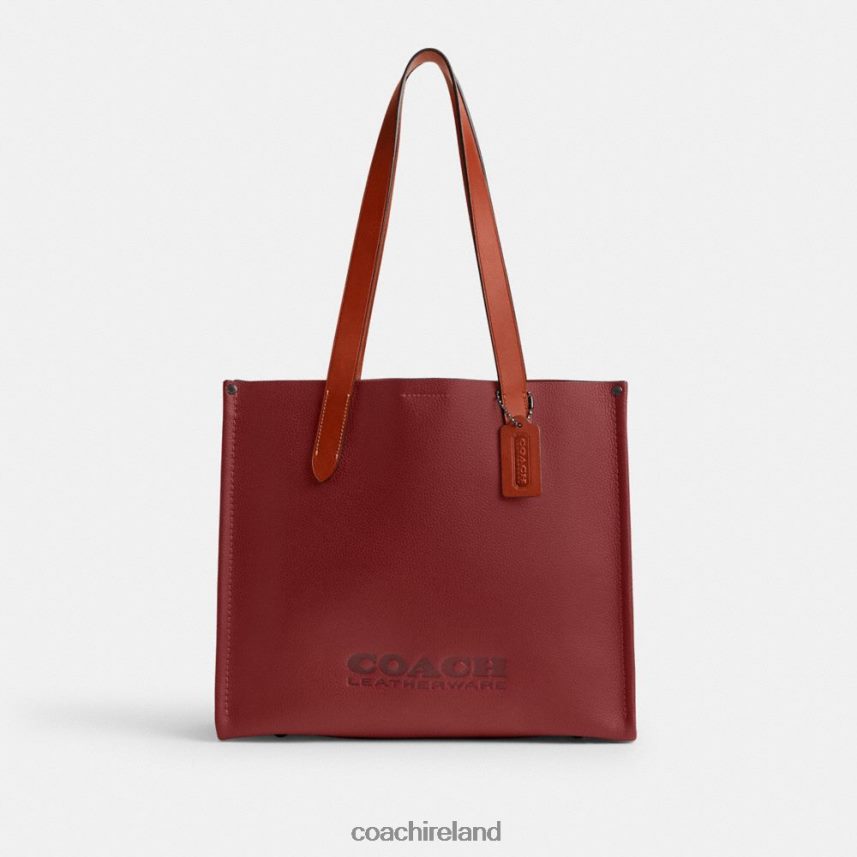 Coach Men RELAY TOTE 34 Ruby Red 80N2R2627