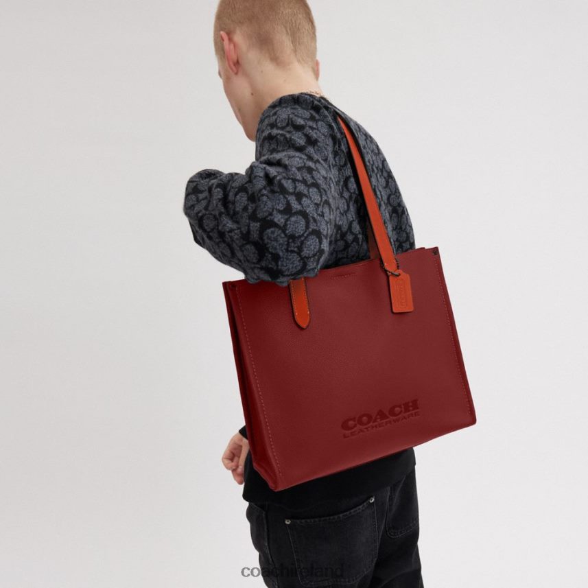 Coach Men RELAY TOTE 34 Ruby Red 80N2R2627