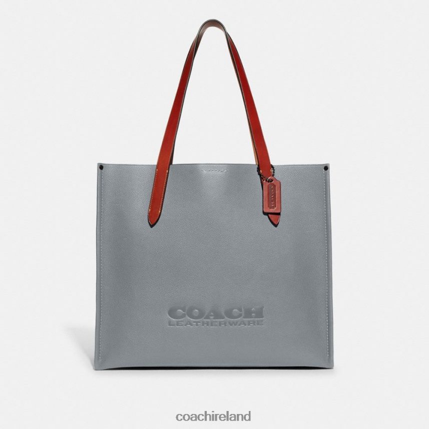 Coach Men RELAY TOTE Grey Blue 80N2R2630
