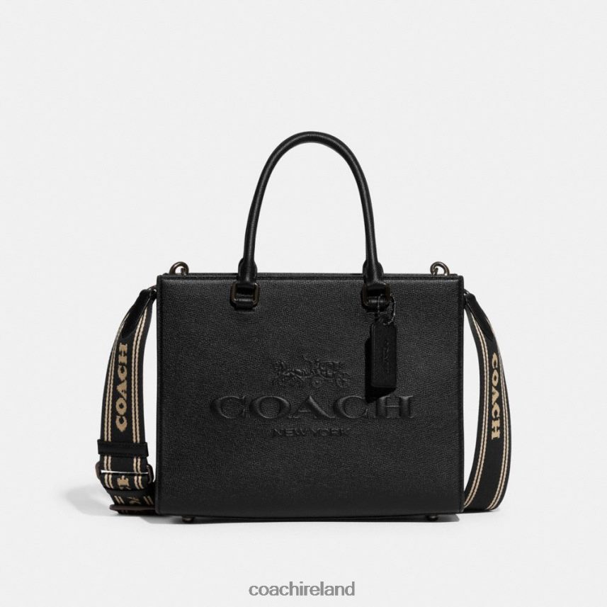 Coach Men TOTE WITH SIGNATURE CANVAS Black 80N2R2637