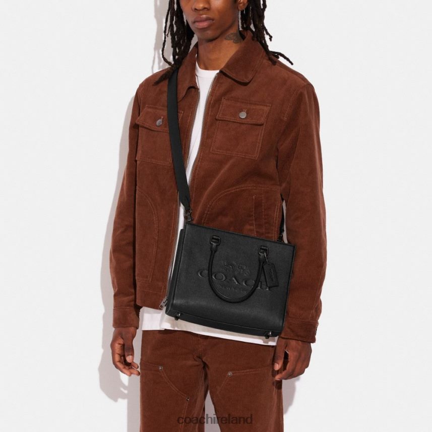 Coach Men TOTE WITH SIGNATURE CANVAS Black 80N2R2637