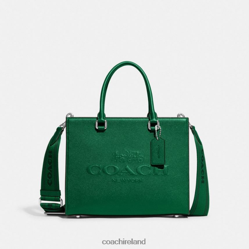Coach Men TOTE WITH SIGNATURE CANVAS Green 80N2R2643