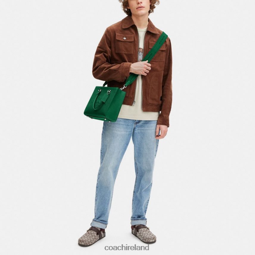 Coach Men TOTE WITH SIGNATURE CANVAS Green 80N2R2643