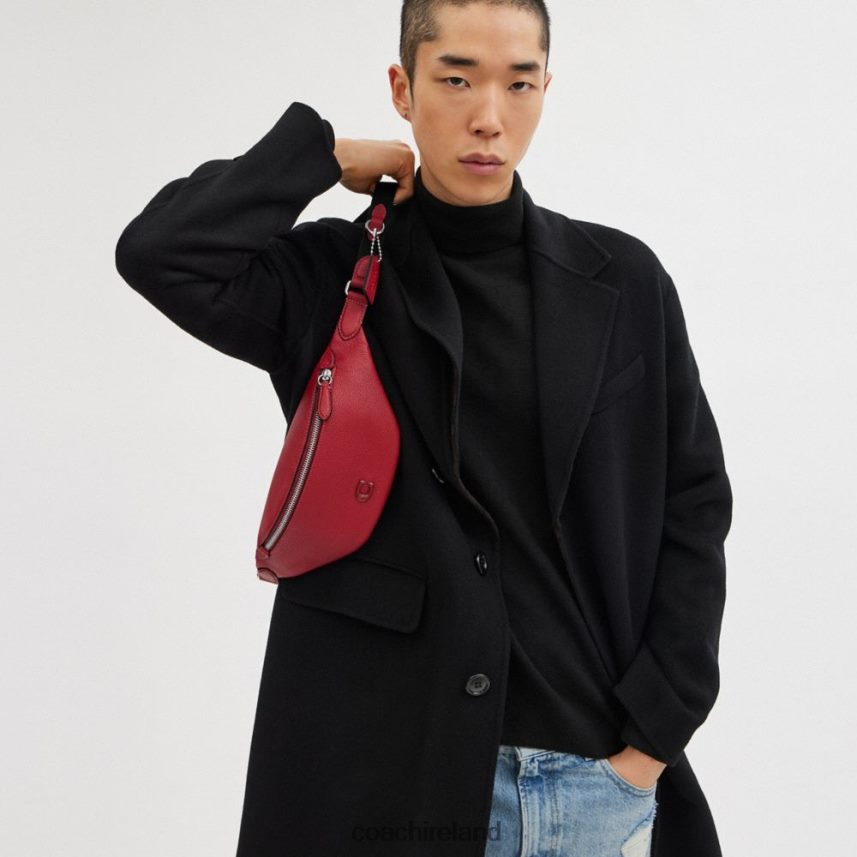 Coach Men CHARTER BELT BAG 7 Ruby Red 80N2R2689