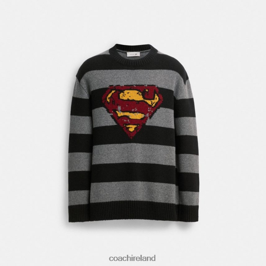 Coach Men COACH | DC SUPERMAN OVERSIZED SWEATER BLACK/GREY 80N2R2775