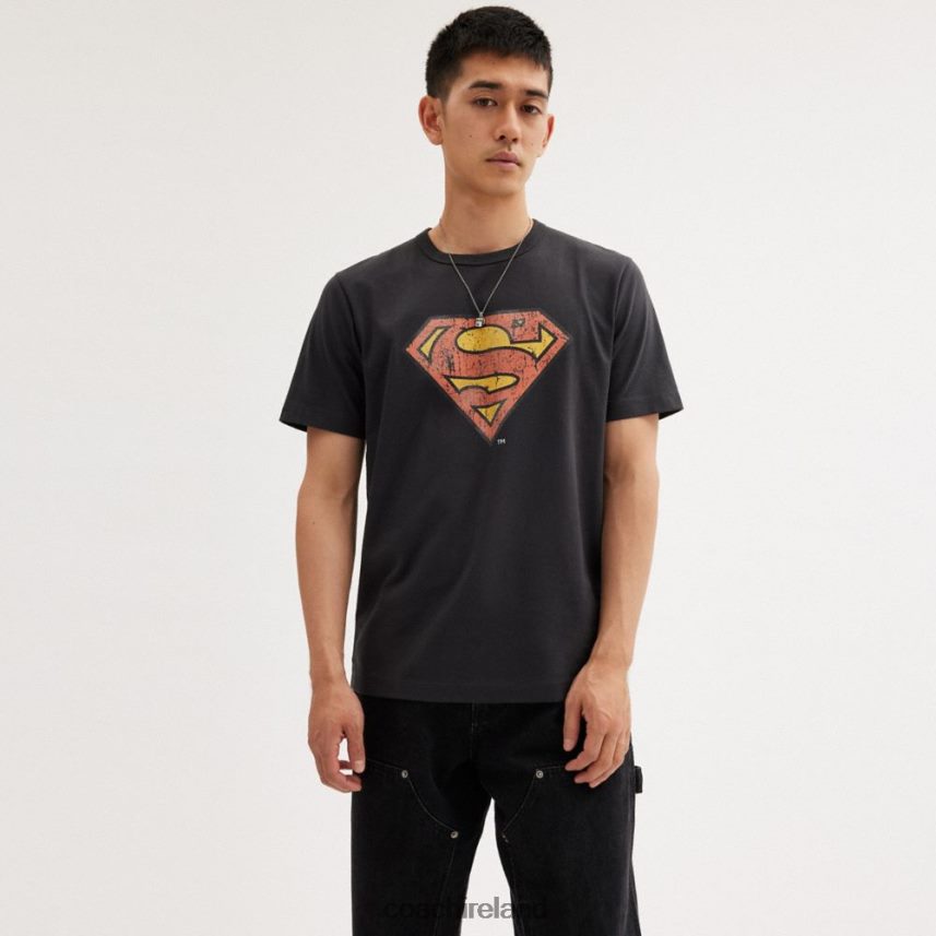 Coach Men COACH | DC SUPERMAN T-SHIRT WASHED BLACK 80N2R2774