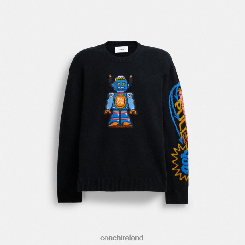 Coach Men COSMIC COACH SWEATER Black Multi. 80N2R2771