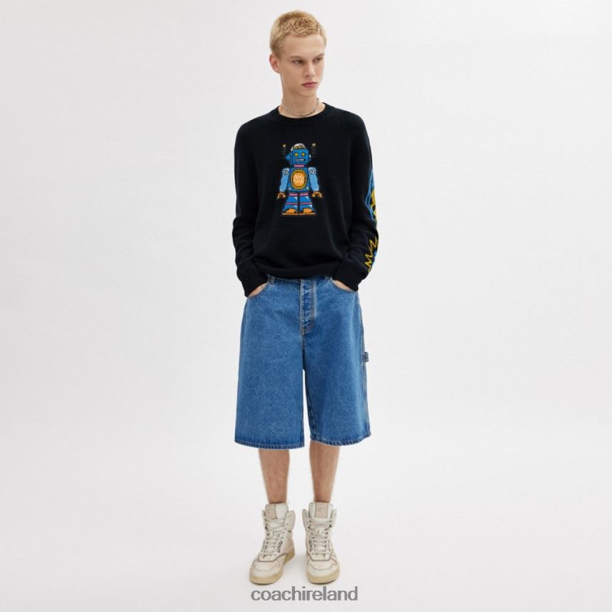 Coach Men COSMIC COACH SWEATER Black Multi. 80N2R2771