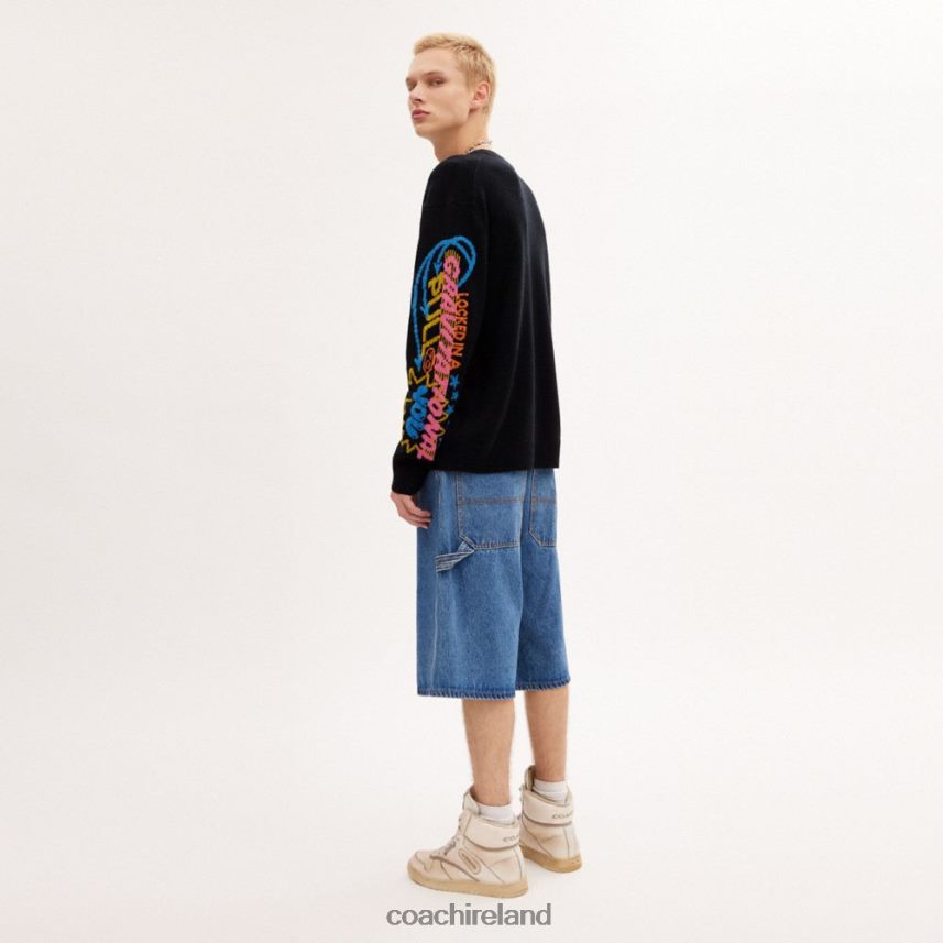 Coach Men COSMIC COACH SWEATER Black Multi. 80N2R2771