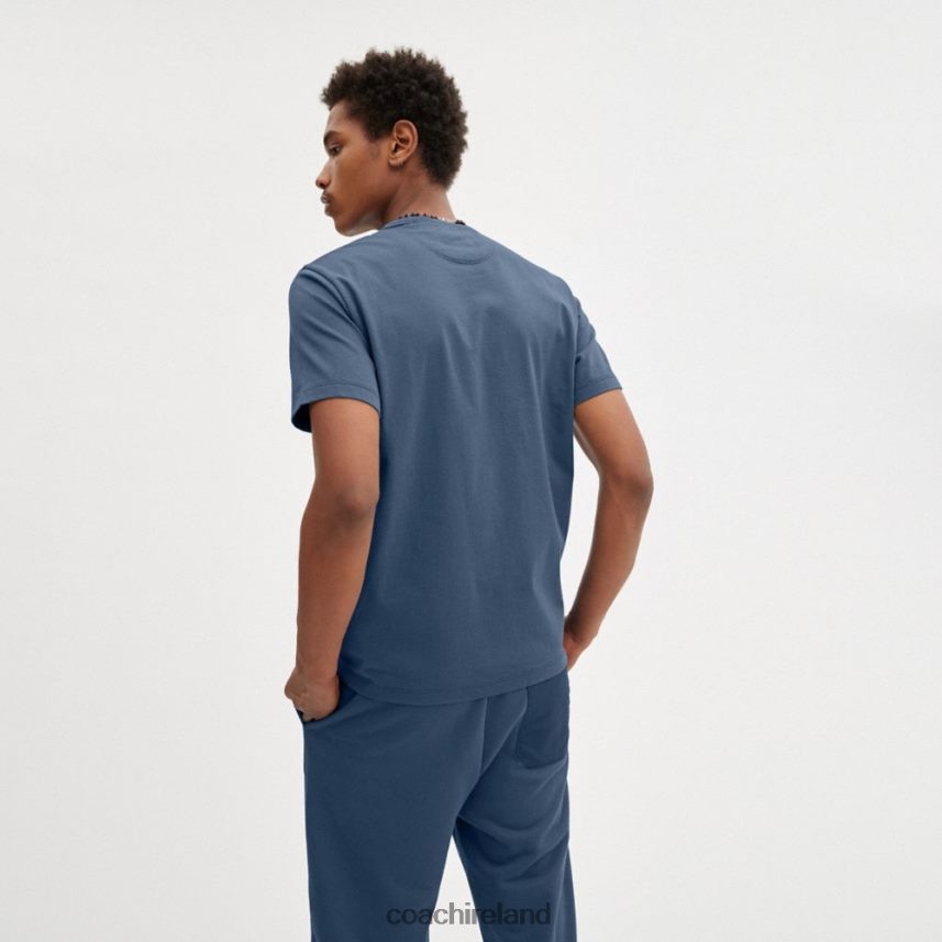 Coach Men ESSENTIAL T-SHIRT Blue. 80N2R2782