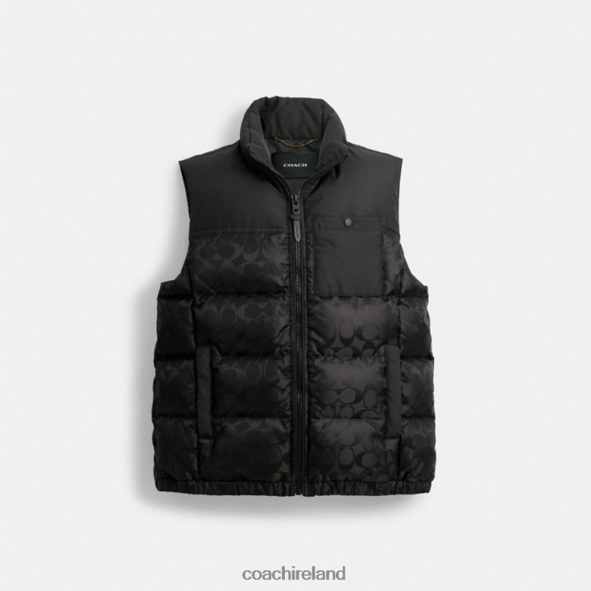 Coach Men SIGNATURE PUFFER VEST Black 80N2R2773