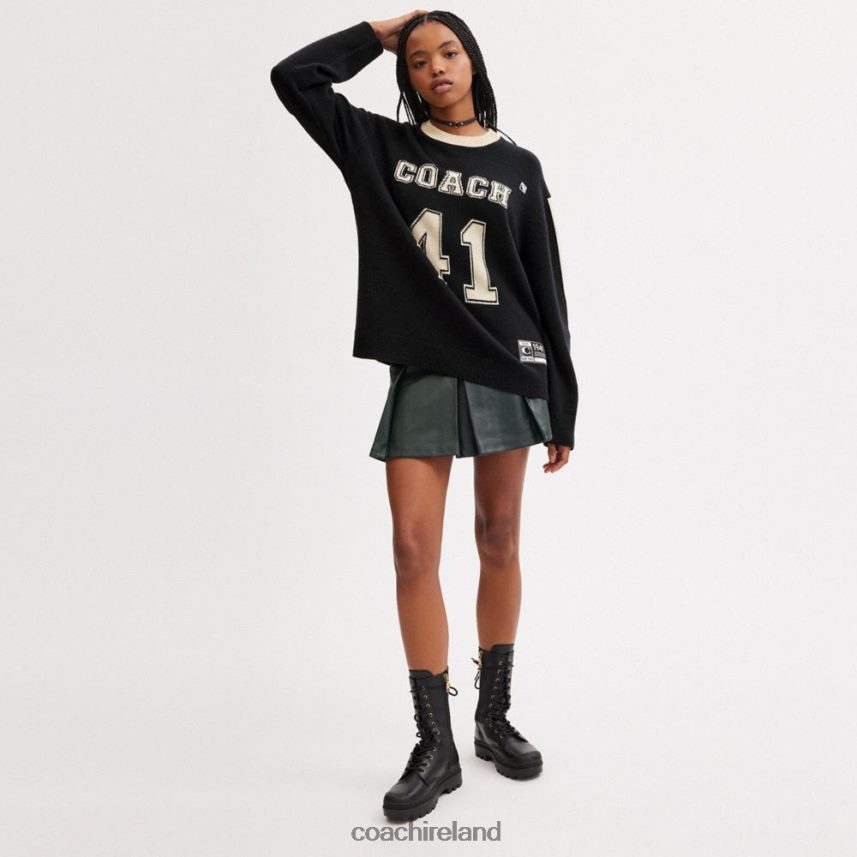 Coach Men VARSITY CASHMERE SWEATER Black Multi. 80N2R2781