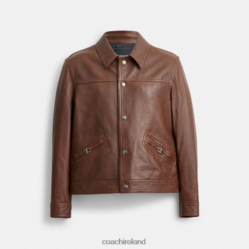 Coach Men BIKER JACKET Brown 80N2R2759