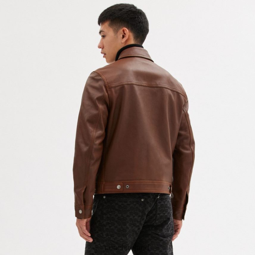 Coach Men BIKER JACKET Brown 80N2R2759