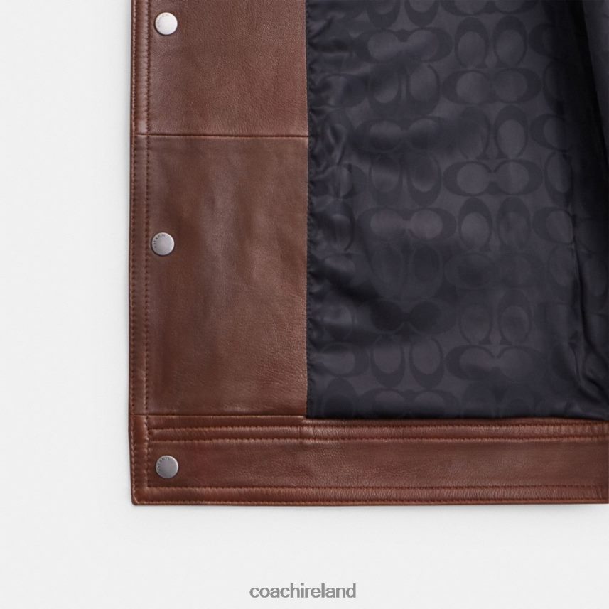 Coach Men BIKER JACKET Brown 80N2R2759