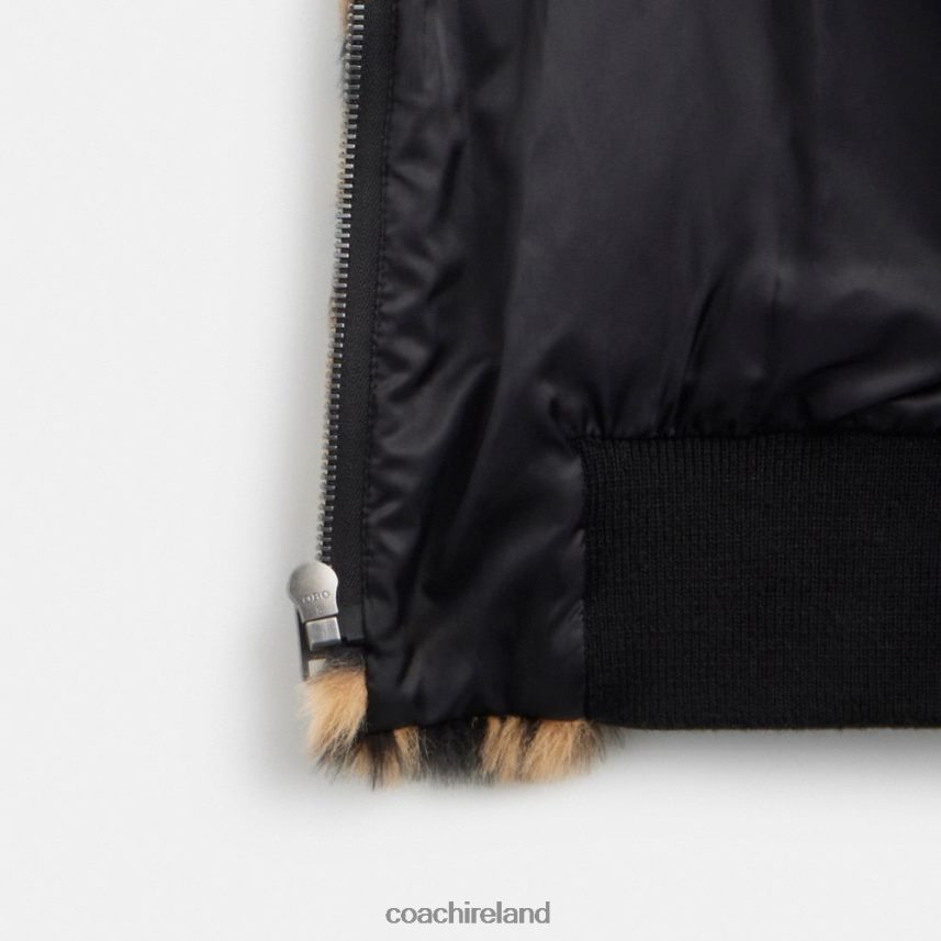 Coach Men PRINTED FAUX FUR JACKET Leopard 80N2R2752