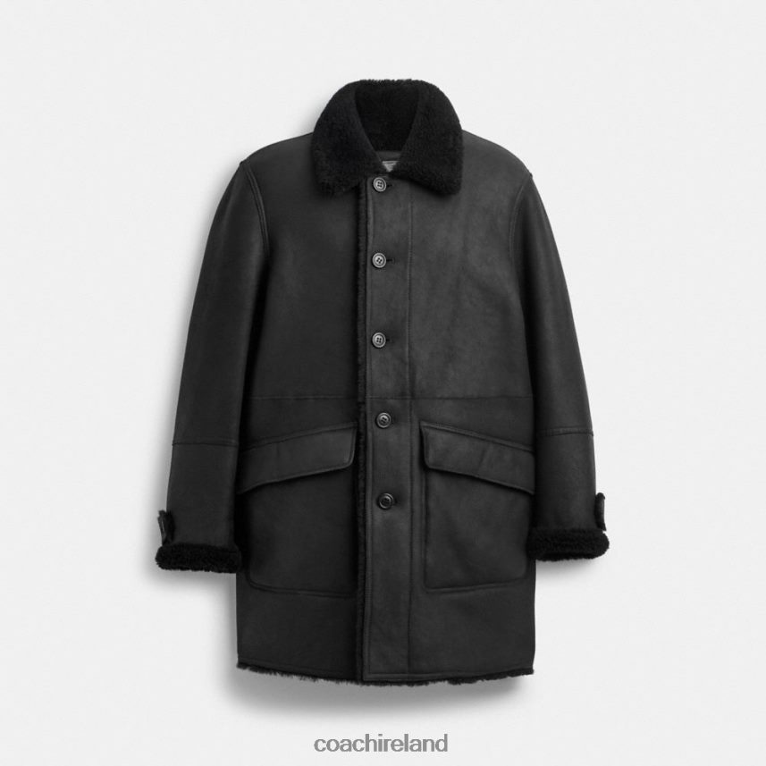 Coach Men REVERSIBLE SHEARLING COAT Black 80N2R2758