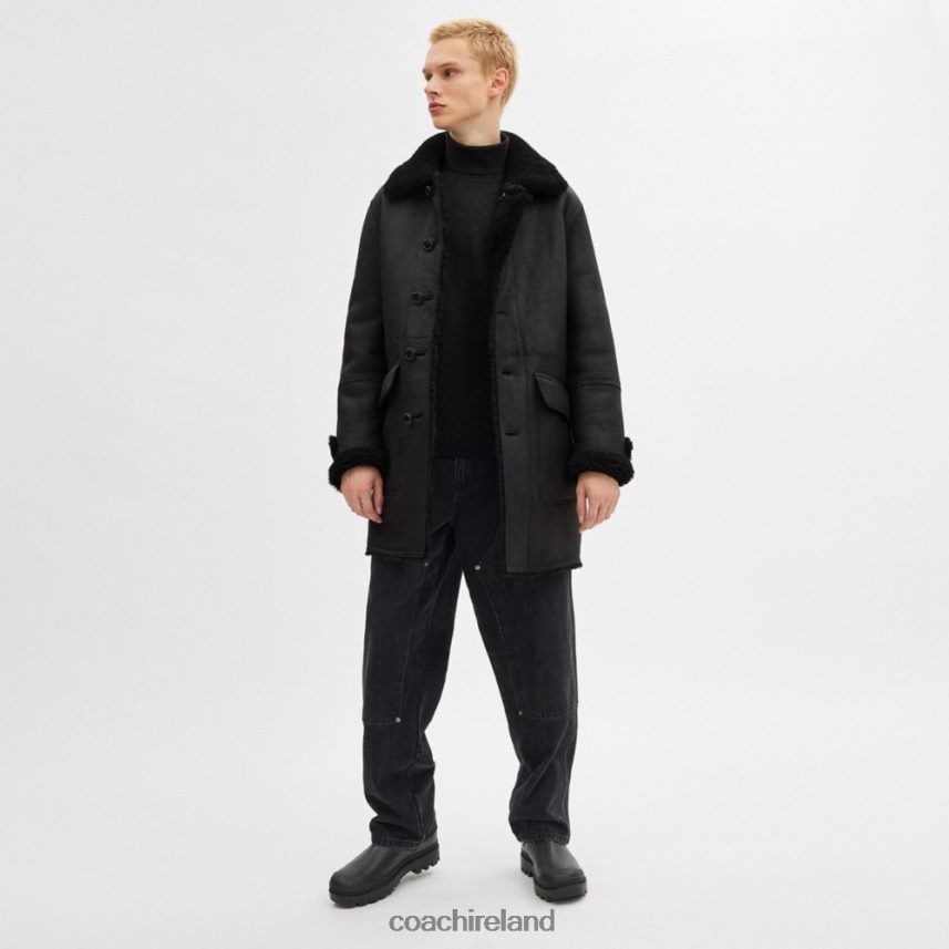 Coach Men REVERSIBLE SHEARLING COAT Black 80N2R2758