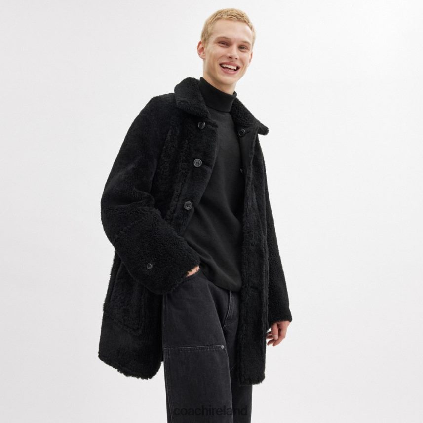 Coach Men REVERSIBLE SHEARLING COAT Black 80N2R2758