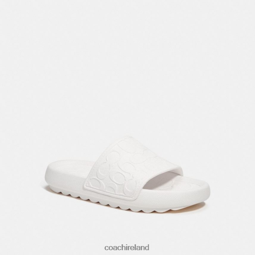 Coach Men OBI SPORT SLIDE IN SIGNATURE Chalk 80N2R2729