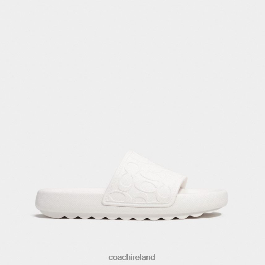 Coach Men OBI SPORT SLIDE IN SIGNATURE Chalk 80N2R2729