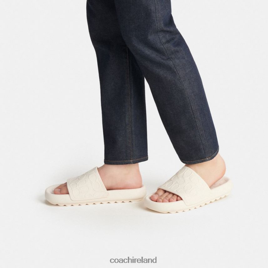 Coach Men OBI SPORT SLIDE IN SIGNATURE Chalk 80N2R2729