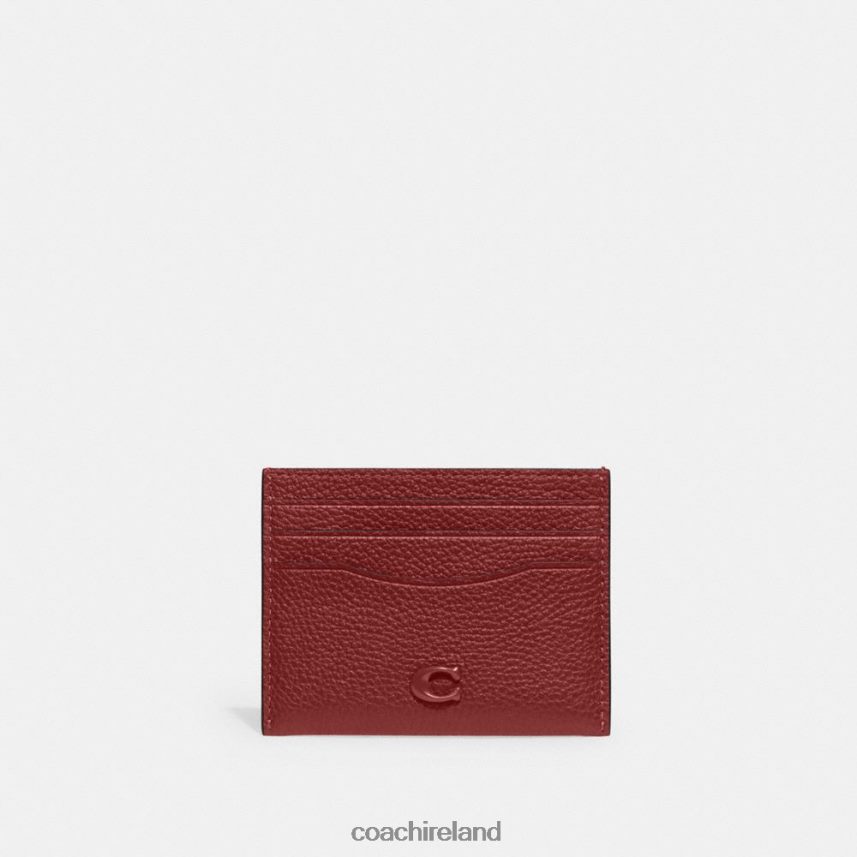 Coach Men CARD CASE Ruby Red 80N2R2718
