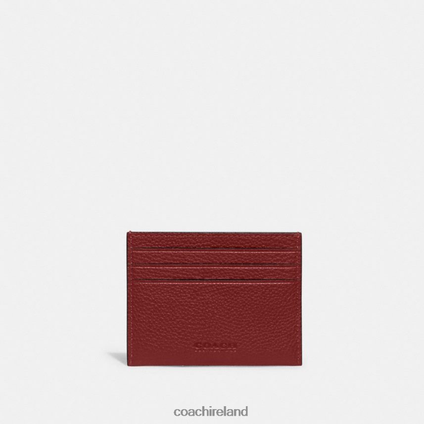 Coach Men CARD CASE Ruby Red 80N2R2718