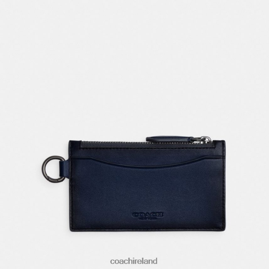 Coach Men ZIP CARD CASE Deep Blue 80N2R2723