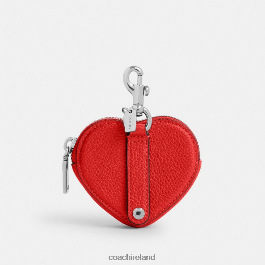 Coach Men HEART COIN PURSE Sport Red 80N2R2699