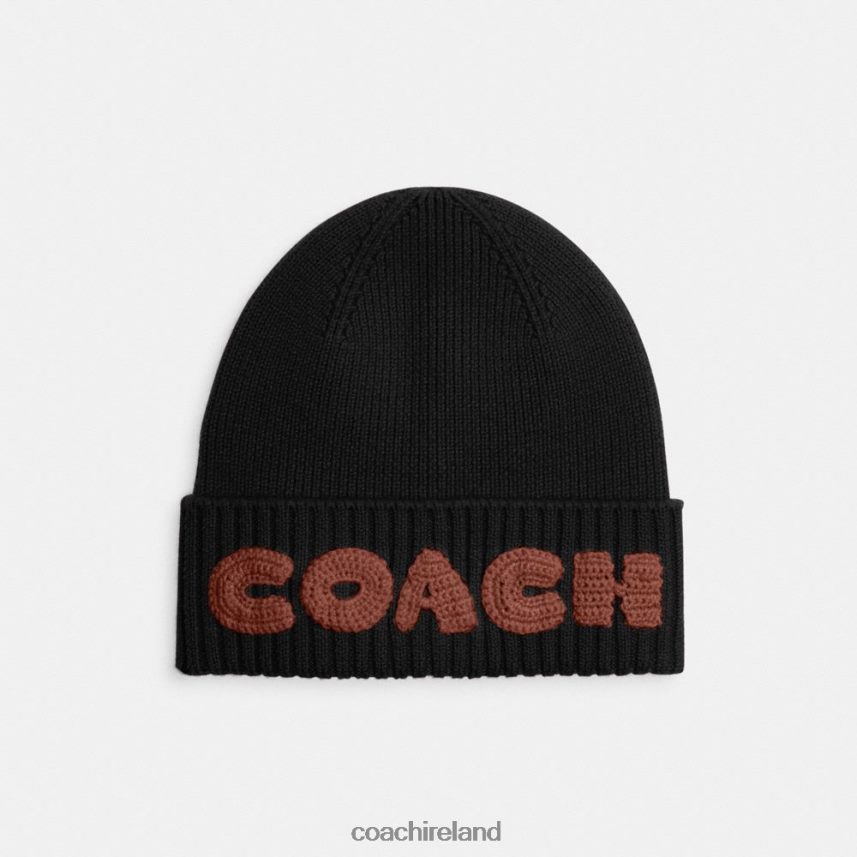 Coach Women BOXED BEANIE Black 80N2R2561