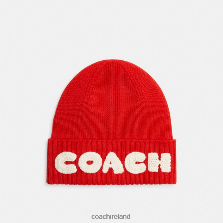 Coach Women BOXED BEANIE Sport Red 80N2R2562