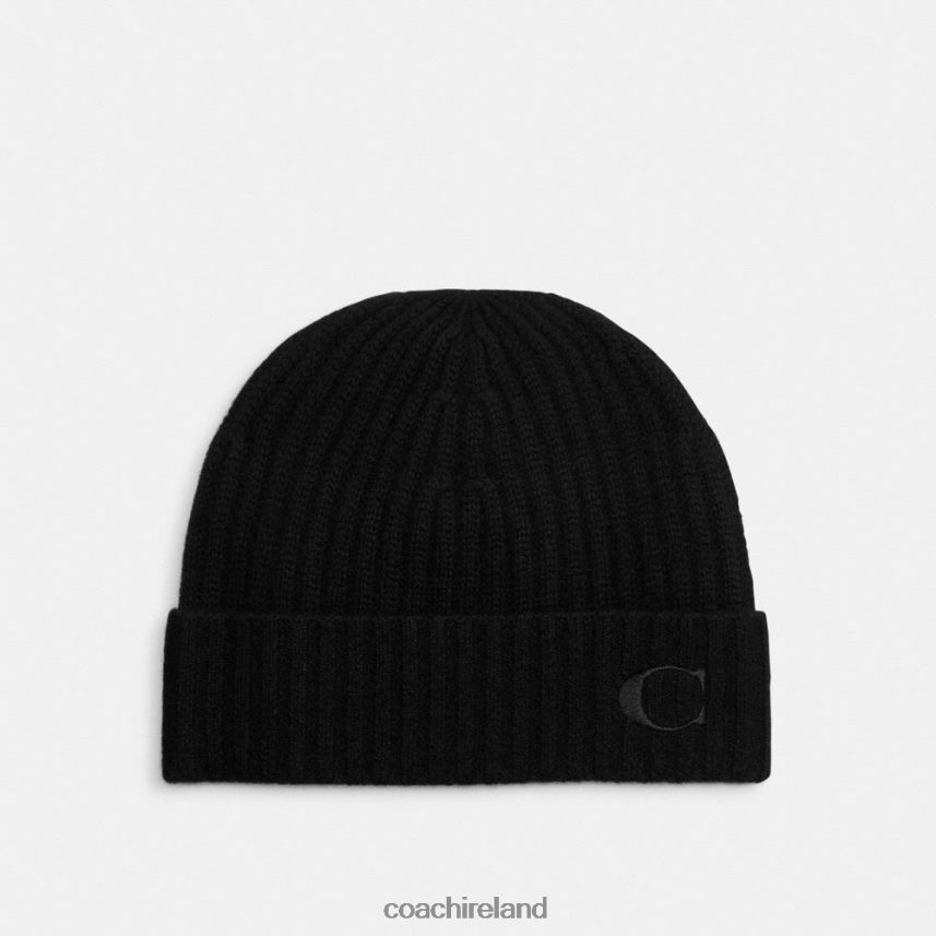 Coach Women CASHMERE BEANIE Black 80N2R2565