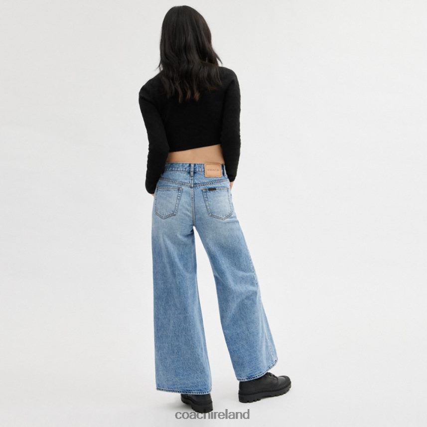 Coach Women LOOM PANTS LIGHT BLUE 80N2R2503