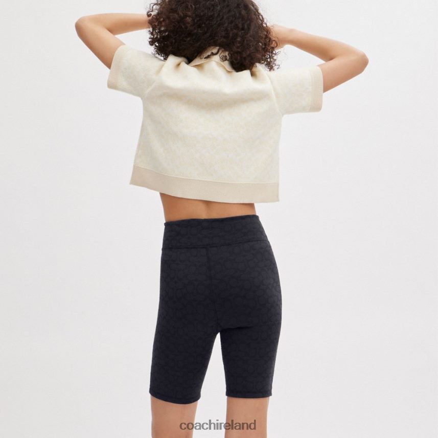 Coach Women SIGNATURE BIKER SHORTS Charcoal Signature 80N2R2514