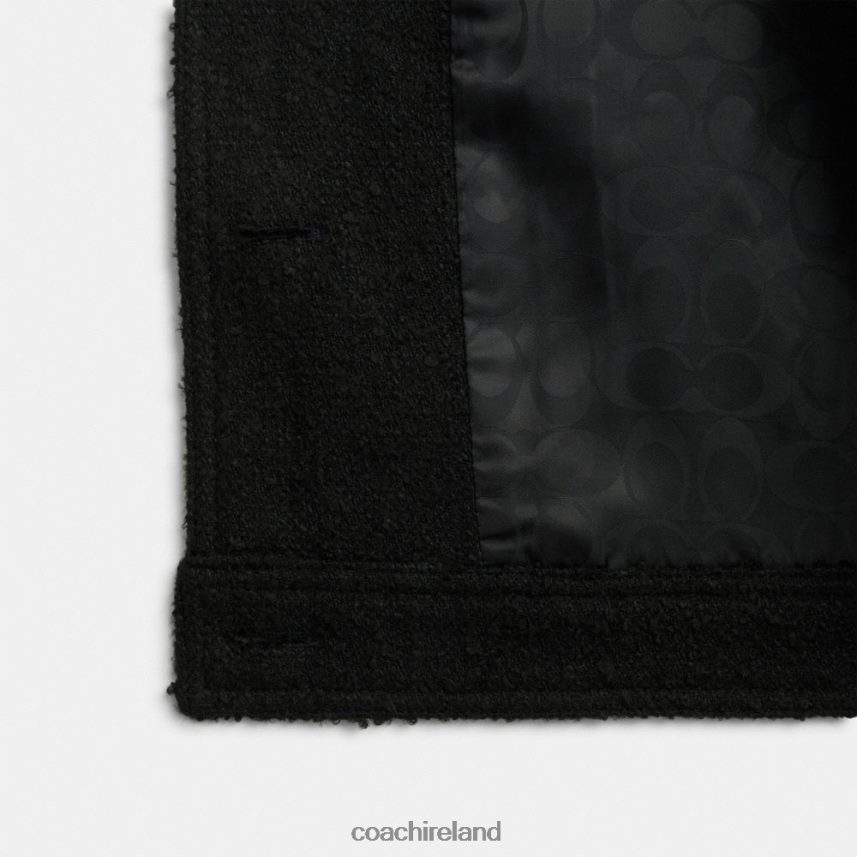 Coach Women BOUCLE SHRUNKEN JACKET Black 80N2R2448