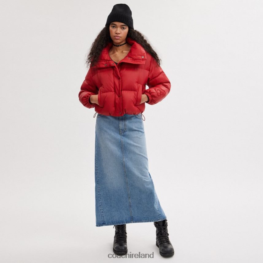 Coach Women CROPPED PUFFER Red. 80N2R2444