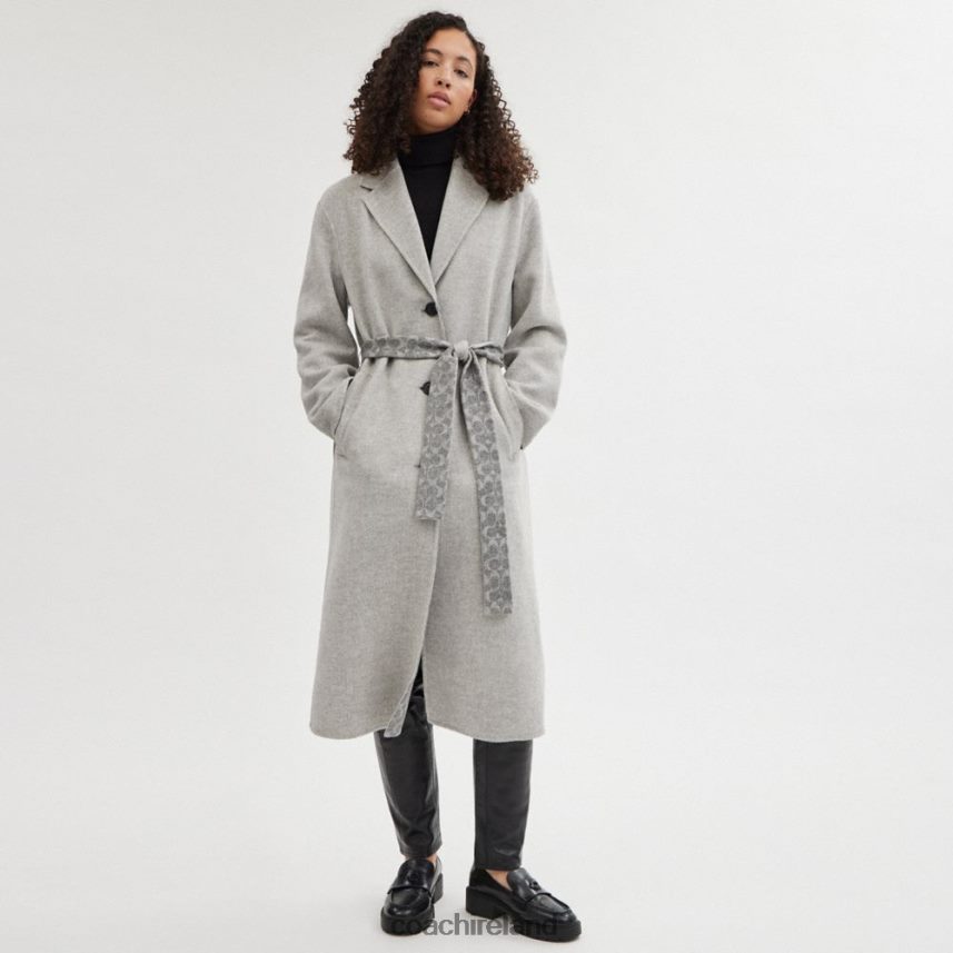 Coach Women DOUBLE FACED COAT LIGHT GREY 80N2R2438