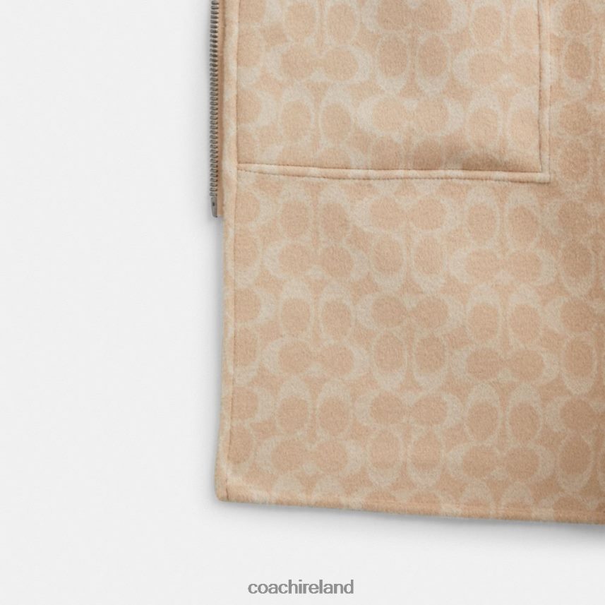 Coach Women DOUBLE FACE CAPE OATMEAL 80N2R2450