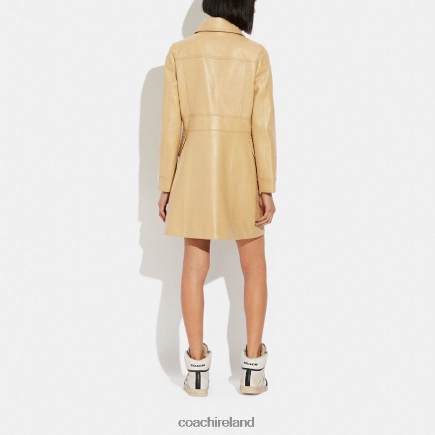 Coach Women LEATHER TRENCH COAT TAN 80N2R2466